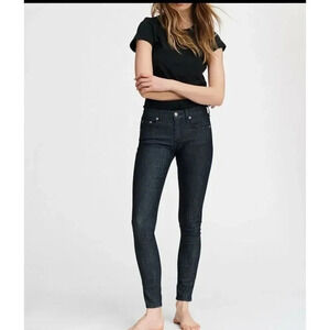 Rag & Bone Jeans Women's Size 24 Blue Indigo Cotton Mid Rise Skinny Outdoor
